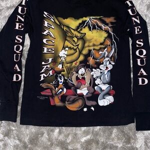 Vintage Warner Bros. Space Jam Black Crewneck Longsleeve